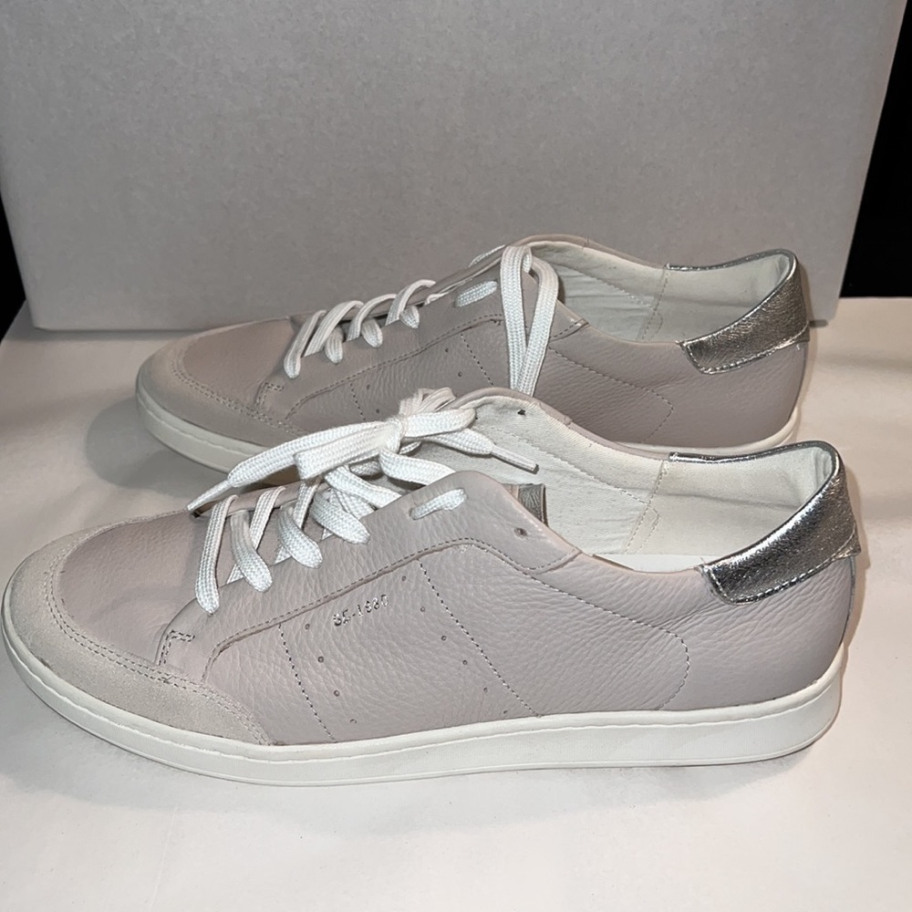 Sam Edelman Josi stone silver lace up sneakers leather sz 11‎ - Picture 13 of 15